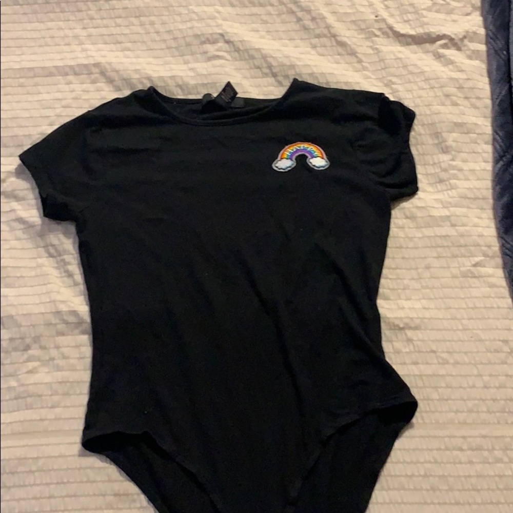 Black rainbow bodysuit